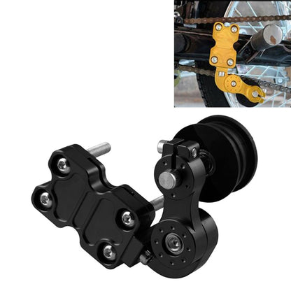 HC154 Motorcycle Modified Accessories Universal Aluminum Alloy Chain Adjuster, Aluminum Alloy Black, Aluminum Alloy Silver
