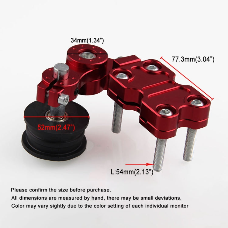 HC154 Motorcycle Modified Accessories Universal Aluminum Alloy Chain Adjuster, Aluminum Alloy Black, Aluminum Alloy Silver
