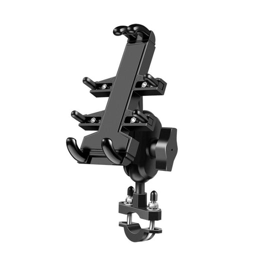 Support de navigation de téléphone multifonctionnel à huit griffes en aluminium avec boule de boulon en U pour guidon de moto, largeur de téléphone : 6,5-10,2 cm , Boulon en U