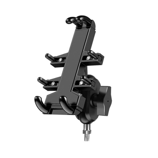 Support de navigation multifonctionnel en aluminium pour téléphone, avec rotule et huit griffes, pour moto, boulon M10