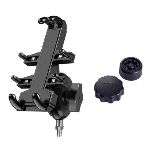 Support de navigation multifonctionnel en aluminium pour téléphone de moto, avec rotule et boulon M10, à huit griffes, doté de boutons antivol