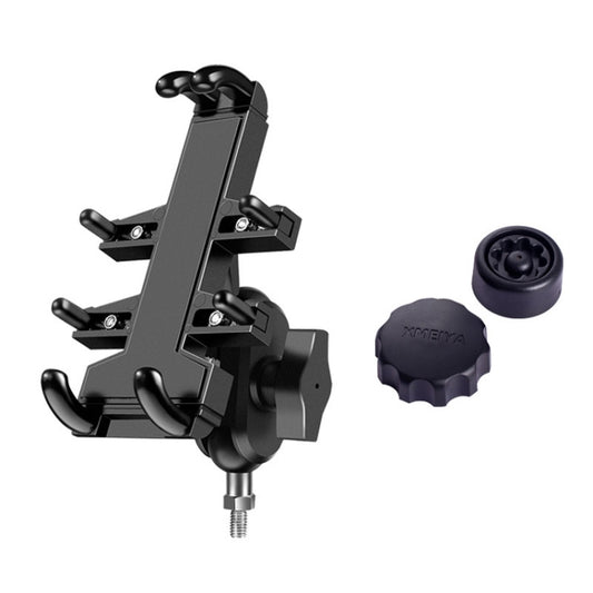 Support de téléphone de navigation multifonctionnel à huit griffes en aluminium pour moto avec boulon M8 et boutons antivol, boulon M8 + boutons antivol