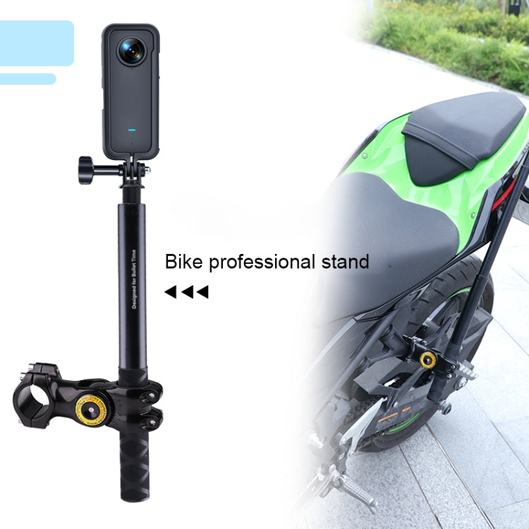 Motorcycle Bicycle Handlebar Fixture Mount Camera Bracket Adapter with Monopod Stand, Bicycle Handlebar Fixture Mount with Monopod