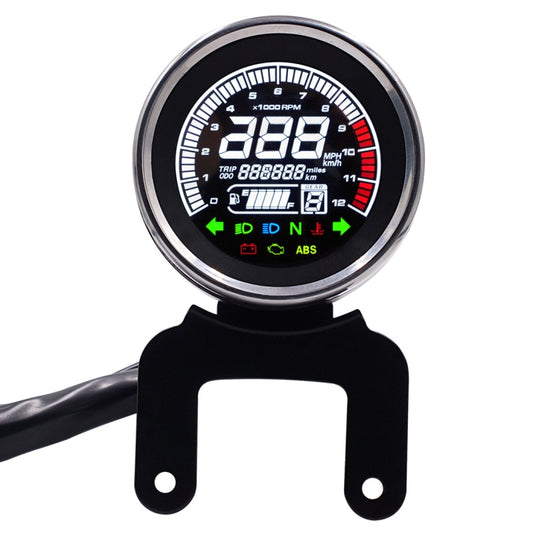 Compteur numérique LED multifonction universel modifié pour moto, indicateur lumineux, compte-tours, odomètre, compteur de vitesse, jauge d'huile, compteur numérique LED
