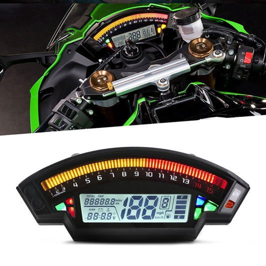 Compteur de vitesse numérique LCD TFT pour moto, 14 000 tr/min, 6 vitesses, rétroéclairage, odomètre de moto pour compteurs 1, 2, 4 cylindres, MLS062