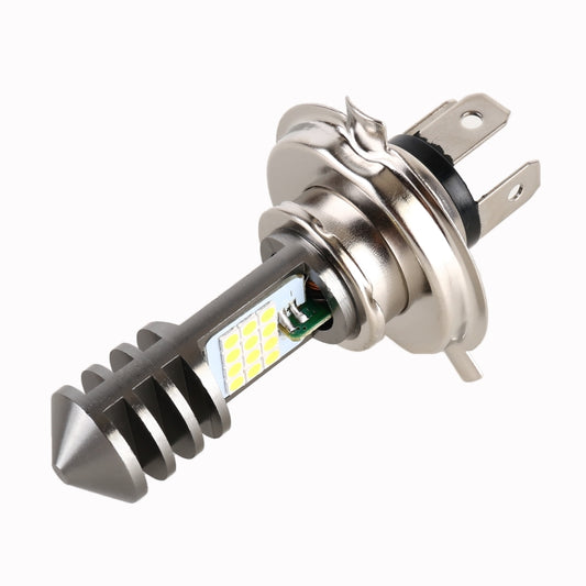 Phare de moto H4 DC12V / 7,4W à LED avec 24 perles de lampe SMD-3030, H4 Style 1 (Lumière blanche), H4 Style 1 (Jaune + blanc)