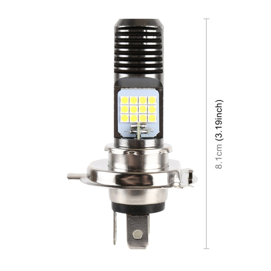 H4 DC12V / 7.4W Phare LED Moto avec 24 Perles de Lampe SMD-3030, H4 Style 2 (Lumière Blanche), H4 Style 2 (Jaune + Blanc)