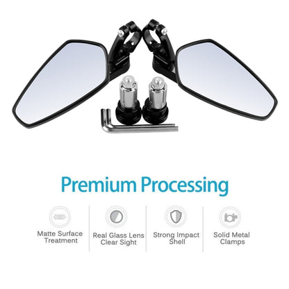 Universal 7 / 8 inch 22mm Modified Motorcycle Side Rearview Mirror, 7 / 8 inch 22mm (White)