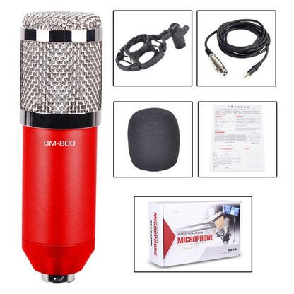 Compatible with PC / Mac for Live Broadcast Show, KTV, etc., BM800 Red, BM800 White, BM800 Black, BM800 Pink, BM800 Blue
