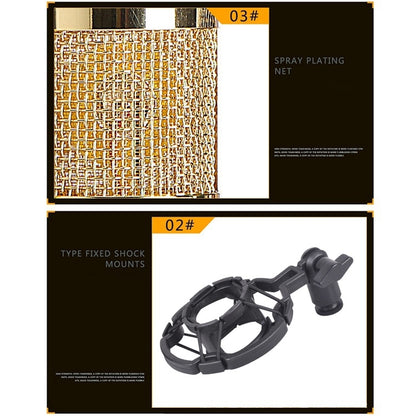 Compatible with PC / Mac for Live Broadcast Show, KTV, etc., BM800 Red, BM800 White, BM800 Black, BM800 Pink, BM800 Blue