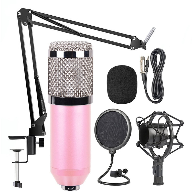 BM-800 Network K-Song Dedicated High-end Metal Shock Mount Microphone Set, BM800 Kit White, BM800 Kit Black, BM800 Kit Pink, BM800 Kit Blue