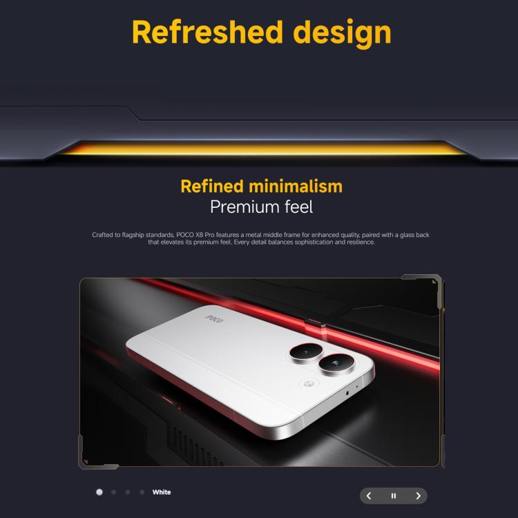 Xiaomi POCO X8 Pro Global, 8GB+256GB, In-screen Fingerprint, 6.59 inch Xiaomi HyperOS 3 Dimensity 8500-Ultra Octa Core, NFC, Network: 5G, 8GB+256GB