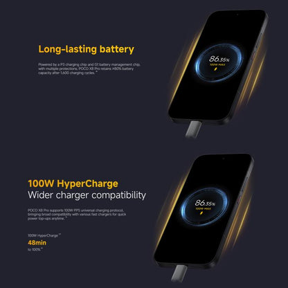 Xiaomi POCO X8 Pro Global, 8GB+256GB, In-screen Fingerprint, 6.59 inch Xiaomi HyperOS 3 Dimensity 8500-Ultra Octa Core, NFC, Network: 5G, 8GB+256GB