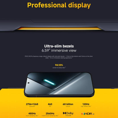 Xiaomi POCO X8 Pro Global, 8GB+256GB, In-screen Fingerprint, 6.59 inch Xiaomi HyperOS 3 Dimensity 8500-Ultra Octa Core, NFC, Network: 5G, 8GB+256GB