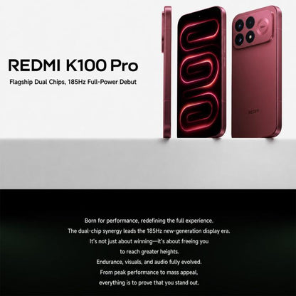 Xiaomi Redmi K100 Pro, 16GB+256GB, 6.59 inch Xiaomi HyperOS 3 Snapdragon 8 Elite V Series Octa Core, NFC, Network: 5G, 16GB+256GB