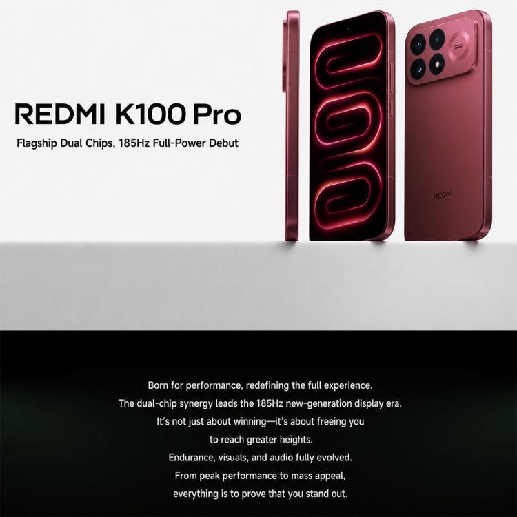 Xiaomi Redmi K100 Pro, 16GB+512GB, 6.59 inch Xiaomi HyperOS 3 Snapdragon 8 Elite V Series Octa Core, NFC, Network: 5G, 16GB+512GB