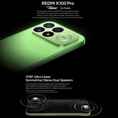 Xiaomi Redmi K100 Pro, 16GB+512GB, 6.59 inch Xiaomi HyperOS 3 Snapdragon 8 Elite V Series Octa Core, NFC, Network: 5G, 16GB+512GB