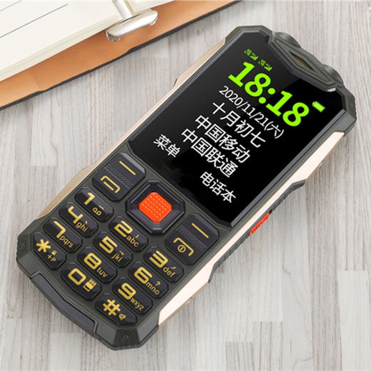 Waterproof Shockproof Dustproof, 4800mAh Battery, 2.4 inch, 21 Keys, Bluetooth, LED Flashlight, FM, SOS, Dual SIM, Network: 2G