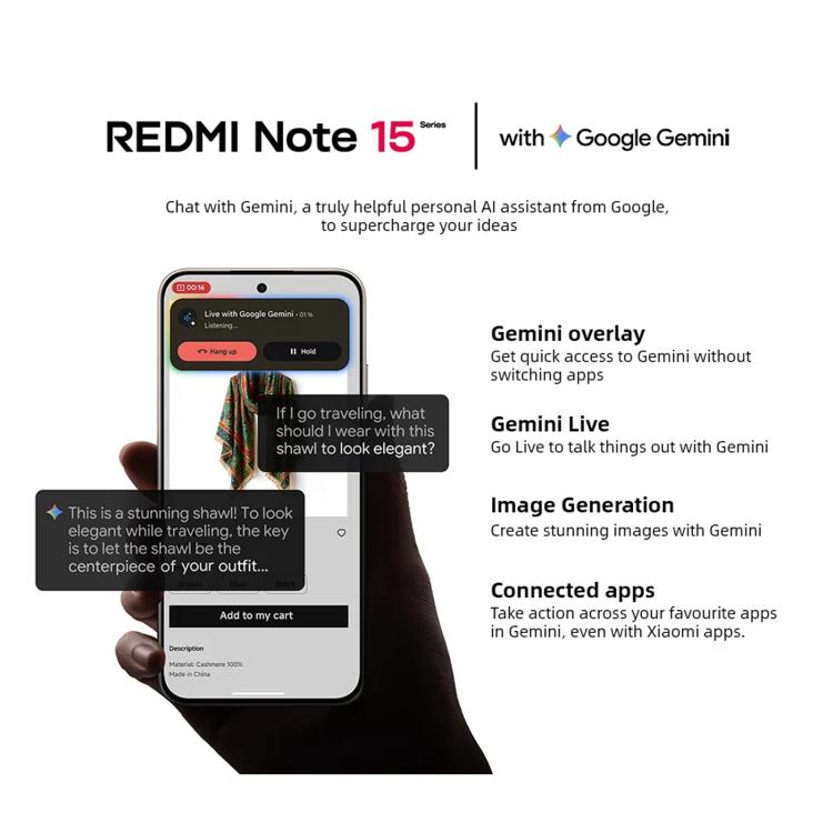 Xiaomi Redmi Note 15 Pro 5G Global, 8GB+512GB, In-screen Fingerprint, 6.83 inch Xiaomi HyperOS 2 MediaTek Dimensity 7400-Ultra Octa Core, Network: 5G, NFC, 8GB+512GB