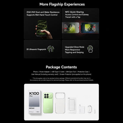 Xiaomi Redmi K100 Pro, 12GB+256GB, 6.59 inch Xiaomi HyperOS 3 Snapdragon 8 Elite V Series Octa Core, NFC, Network: 5G, 12GB+256GB