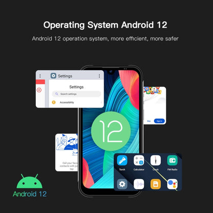 UNIWA W555 Rugged Phone, 3GB+32GB, Dual Rear Cameras, IP68 Waterproof Dustproof Shockproof, 5.71 inch Android 12.0 MTK6761 Quad Core up to 2.0GHz, Network: 4G, NFC, OTG, Global Version