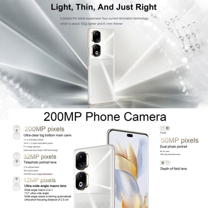 Triple Back Cameras + Dual Front Cameras, Screen Fingerprint Identification, 6.78 inch Magic UI 7.1 Android 13 Qualcomm Snapdragon 8+ Gen 1 Octa Core up to 3.0GHz, Network: 5G, OTG, NFC, Not Support Google Play, Honor 90 Pro 5G 12GB+256GB