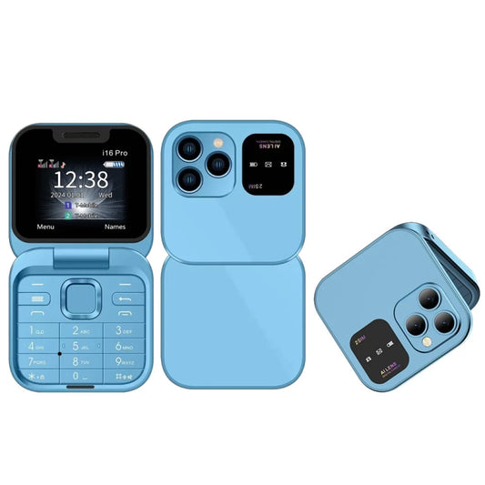 Téléphone pliant SERVO i16 Pro Mini, 1,77 pouces, MTK6261D, 23 touches, prend en charge Bluetooth, FM, son magique, numérotation rapide, GSM, double SIM
