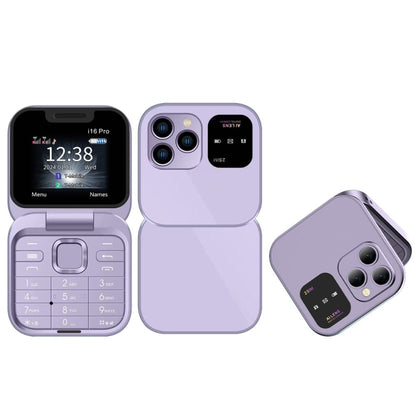 SERVO i16 Pro Mini Flip Phone, 1.77 inch, MTK6261D, 23 Keys, Support Bluetooth, FM, Magic Sound, Quick Dial, GSM, Dual SIM