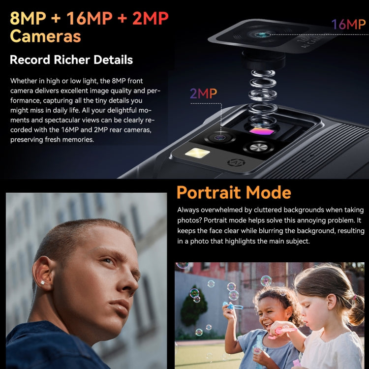 Blackview BV4800 Pro, 4 Go+128 Go, IP68/IP69K/MIL-STD-810H, Android 14 de 6,56 pouces Unisoc T606 Octa Core, Réseau: 4G, OTG