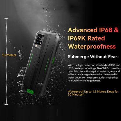 Blackview BV4800 Pro, 4 Go+128 Go, IP68/IP69K/MIL-STD-810H, Android 14 de 6,56 pouces Unisoc T606 Octa Core, Réseau: 4G, OTG