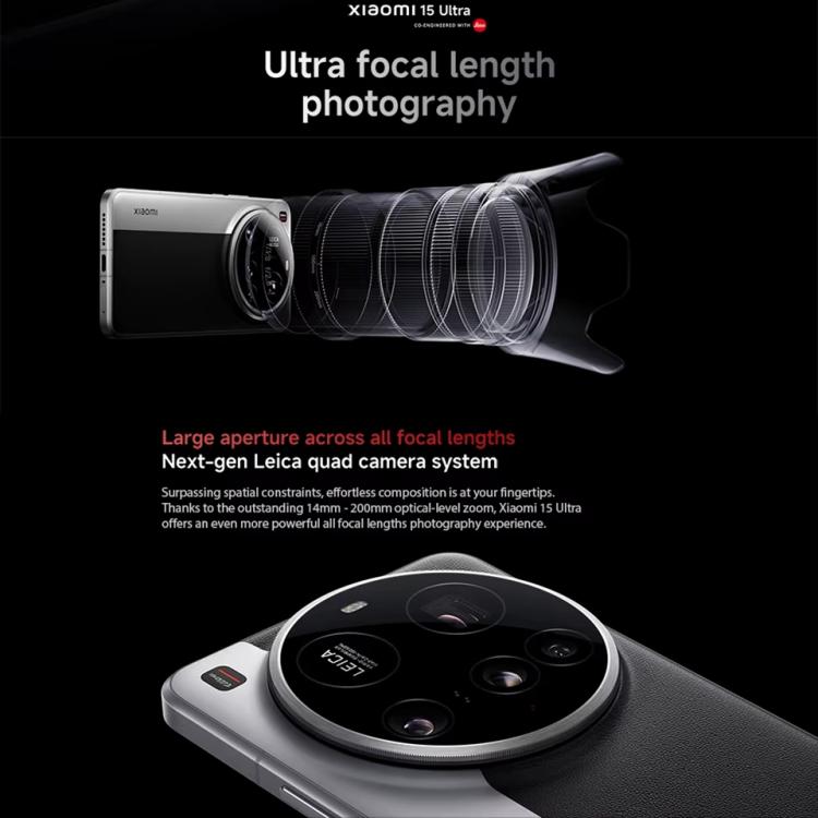 Xiaomi 15 Ultra Global, 16GB+512GB, 3D Ultrasonic Fingerprint, 200MP Camera, 6.73 inch Xiaomi HyperOS 2 Snapdragon 8 Elite Octa Core 3nm, NFC, Network: 5G, Xiaomi 15 Ultra Global, 16GB+512GB (Silver), Xiaomi 15 Ultra Global, 16GB+512GB (Black)