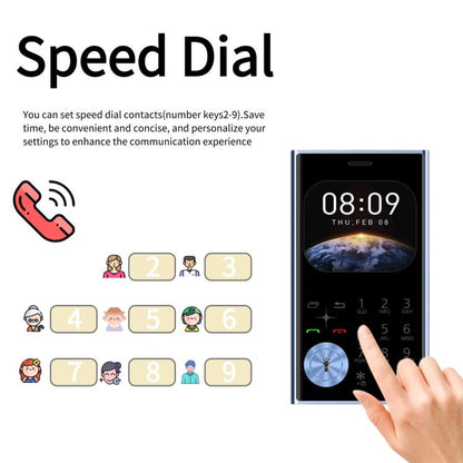 V8 Card Mobile Phone, 2.01 inch, MTK6261D, Support Bluetooth, FM, Torch, GSM, Dual SIM