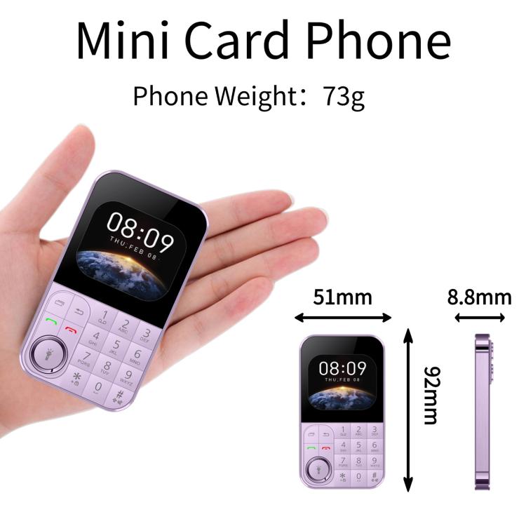 V9 Card Mobile Phone, 2.01 inch, MTK6261D, Support Bluetooth, FM, Torch, GSM, Dual SIM