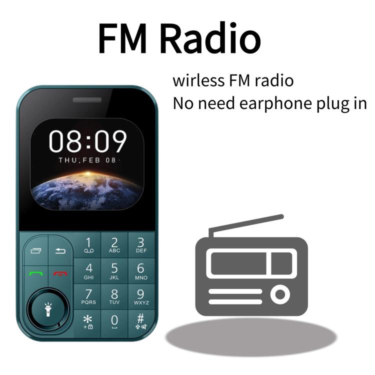 V9 Card Mobile Phone, 2.01 inch, MTK6261D, Support Bluetooth, FM, Torch, GSM, Dual SIM