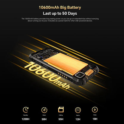 Oukitel WP23 Plus Rugged Phone, 8GB+256GB, 6.52 inch Android 14.0Unisoc T606 Octa-core, NFC, OTG, Network: 4G, WP23 Plus, WP23 Plus 8GB+256GB
