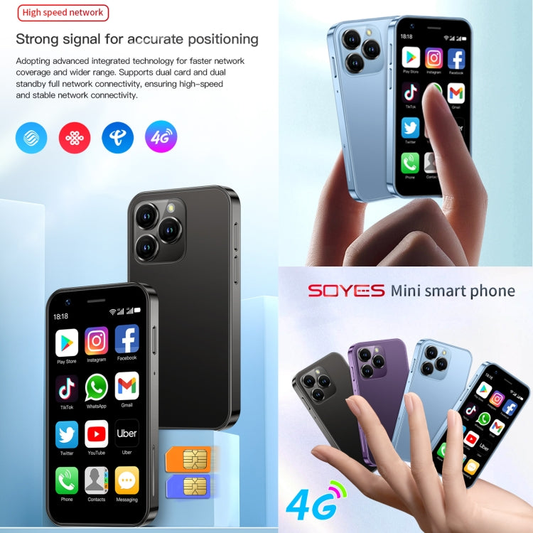 SOYES XS16, 3 Go + 64 Go, 3,0 pouces Android 10.0 MTK6737 Quad Core, Bluetooth, Wi-Fi, Réseau : 4G, Double SIM, Compatible Google Play Store, 3 Go + 64 Go