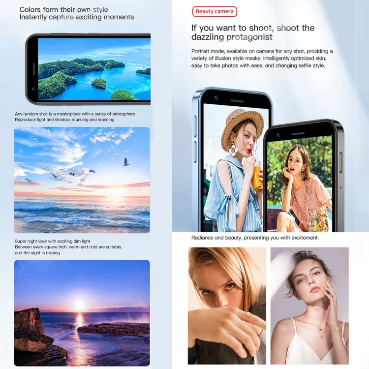 SOYES XS16, 3 Go + 64 Go, 3,0 pouces Android 10.0 MTK6737 Quad Core, Bluetooth, Wi-Fi, Réseau : 4G, Double SIM, Compatible Google Play Store, 3 Go + 64 Go