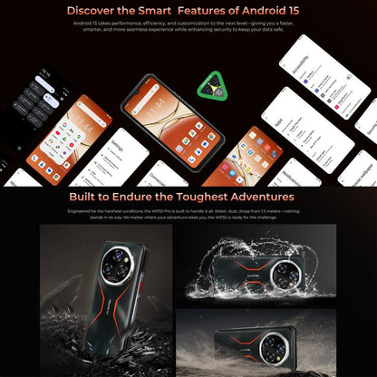 Oukitel WP55 Pro 5G Rugged Phone, 16GB+512GB, 108MP Camera, Fingerprint Identification, 6.6 inch Android 15 MediaTek Dimensity 7025 Octa Core, NFC, OTG, Network: 5G, WP55 Pro
