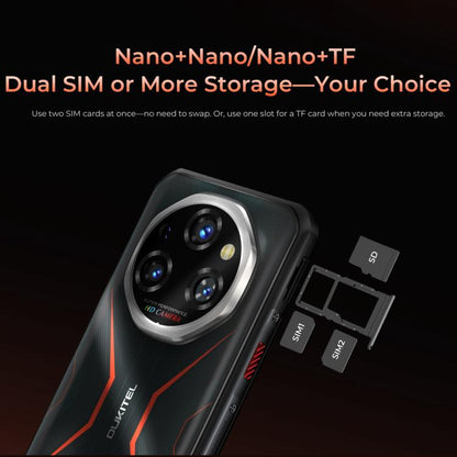 Oukitel WP55 Pro 5G Rugged Phone, 16GB+512GB, 108MP Camera, Fingerprint Identification, 6.6 inch Android 15 MediaTek Dimensity 7025 Octa Core, NFC, OTG, Network: 5G, WP55 Pro