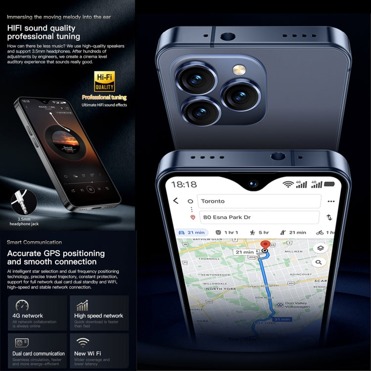 SOYES F9 Max, 6 Go + 128 Go, 4,3 pouces Android 12 MTK6762 Octa Core, Réseau : 4G, OTG, Double SIM, 6 Go + 128 Go