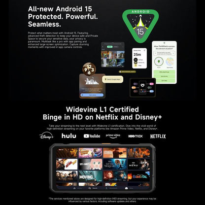 Ulefone Armor 33 Rugged Phone, 12GB+512GB, 6.95 inch Android 15 MediaTek Helio G100 Octa Core, Network: 4G, OTG, NFC, LED Light