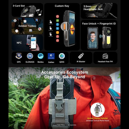 Ulefone Armor 33 Rugged Phone, 12GB+512GB, 6.95 inch Android 15 MediaTek Helio G100 Octa Core, Network: 4G, OTG, NFC, LED Light