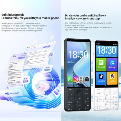 DOOV R70 Keypad Phone, 6GB+128GB, 4 inch Android 13 Mediatek MT6762 Octa Core, Network: 4G, Support Google Store, with Camera