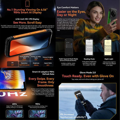 Blackview FORT 1, 4GB+128GB, 6.56 inch Android 15 Unisoc UMS9230E T615 Octa Core, Network: 4G, OTG, NFC