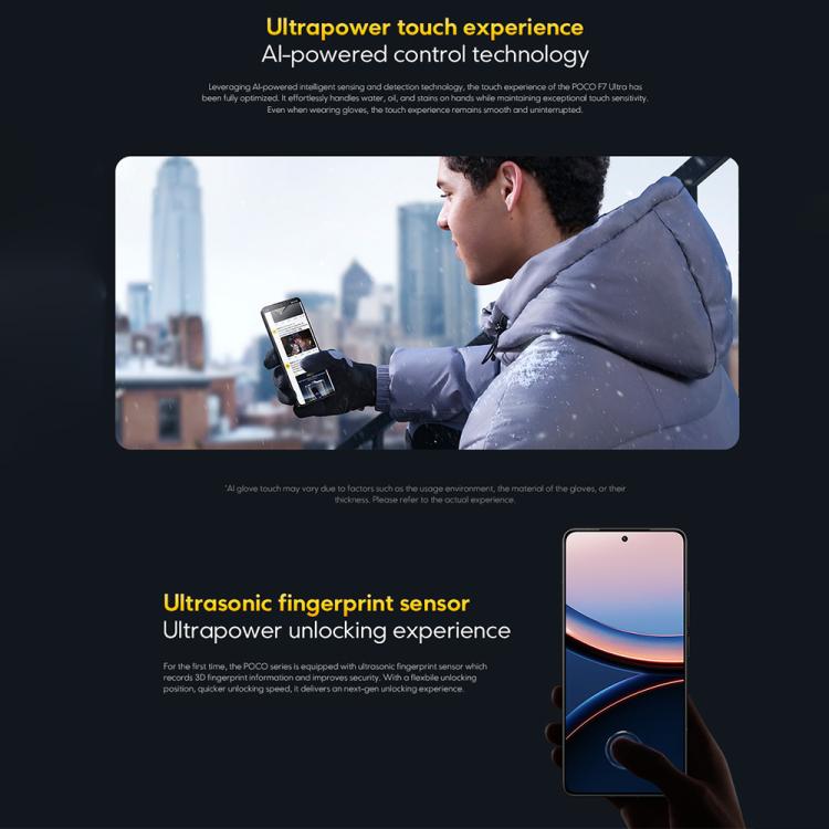 Xiaomi POCO F7 Ultra Global, 12GB+256GB, In-screen Fingerprint, 6.67 inch Xiaomi HyperOS 2 Snapdragon 8 Elite Octa Core, NFC, Network: 5G