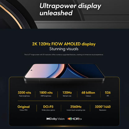 Xiaomi POCO F7 Ultra Global, 12GB+256GB, In-screen Fingerprint, 6.67 inch Xiaomi HyperOS 2 Snapdragon 8 Elite Octa Core, NFC, Network: 5G