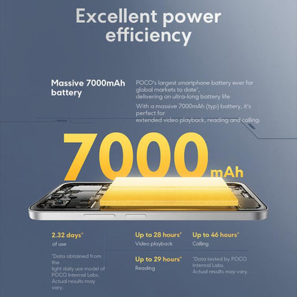 Xiaomi POCO M7 Global, 6GB+128GB, Side Fingerprint, 6.9 inch Xiaomi HyperOS 2 Snapdragon 685 4G Octa Core, NFC, Network: 4G