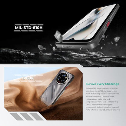 Oukitel WP62 Rugged Phone, 8GB+256GB, 108MP Camera, Fingerprint Identification, 6.6 inch Android 15 MediaTek Dimensity 7025 Octa Core, NFC, OTG, Network: 5G, 8GB+256GB