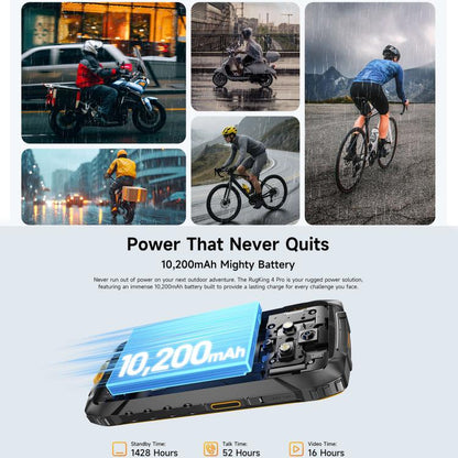 Ulefone RugKing 4 Pro, 8GB+256GB, IP68/IP69K Rugged Phone, 6.56 inch Android 15 Unisoc T7250 Octa Core, Network: 4G, NFC, OTG, RugKing 4 Pro, RugKing 4 Pro, 8GB+256GB