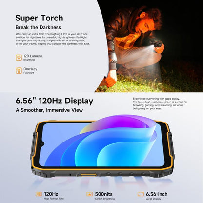 Ulefone RugKing 4 Pro, 8GB+256GB, IP68/IP69K Rugged Phone, 6.56 inch Android 15 Unisoc T7250 Octa Core, Network: 4G, NFC, OTG, RugKing 4 Pro, RugKing 4 Pro, 8GB+256GB